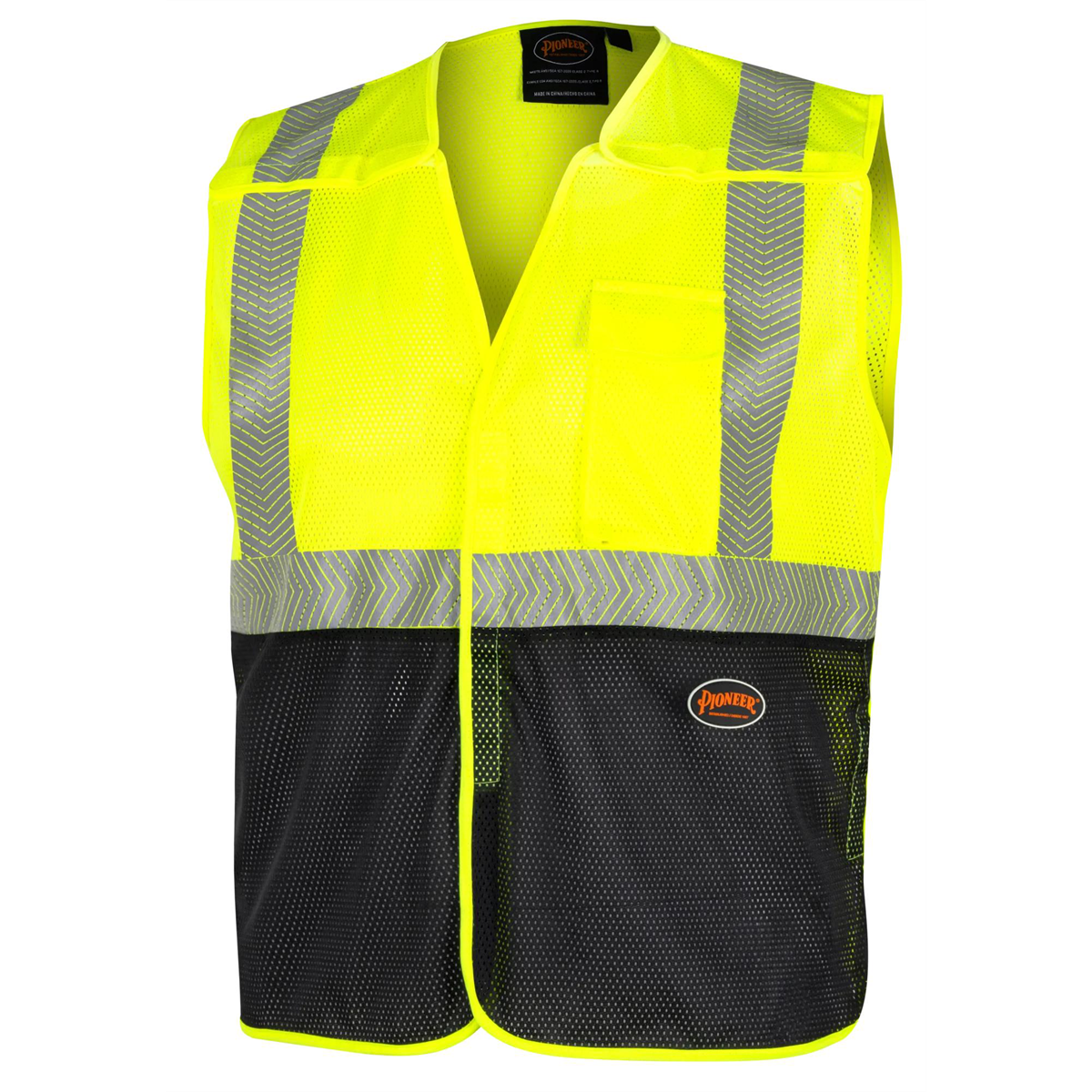 Pioneer Breakaway Safety Vest - Color: Hi-vis Yellow - Ansi/isea 107-2020 Class 2 Type R - Size: 4xl
