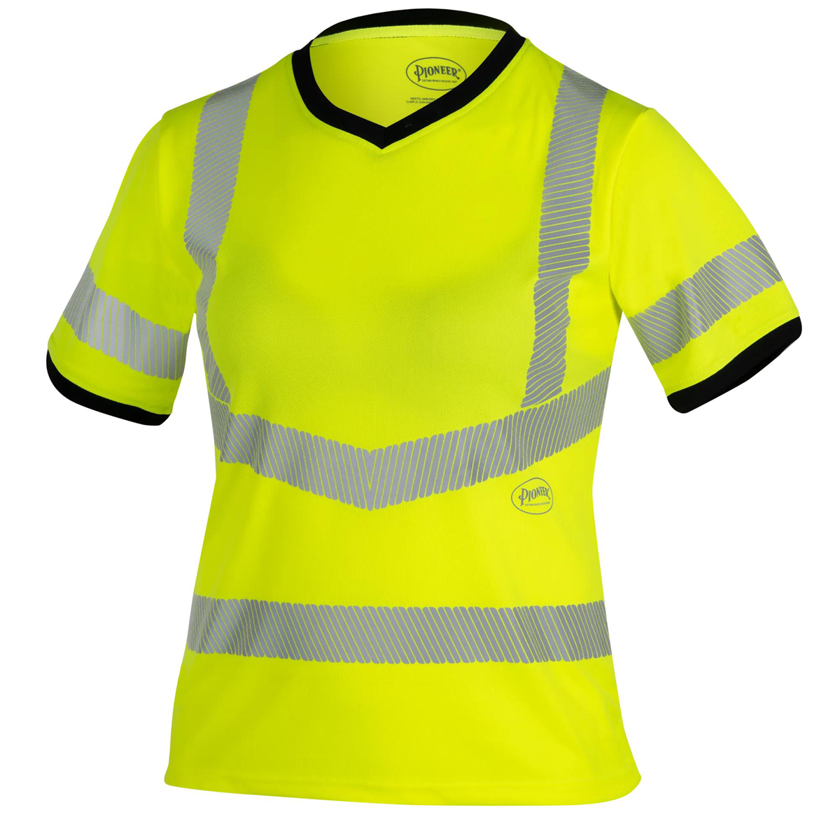 Pioneer Short Sleeve Safety T-shirt - Women's - Color: Hi-vis Yellow - Ansi/isea 107-2020 Class 3 Type R - Size: 4xl