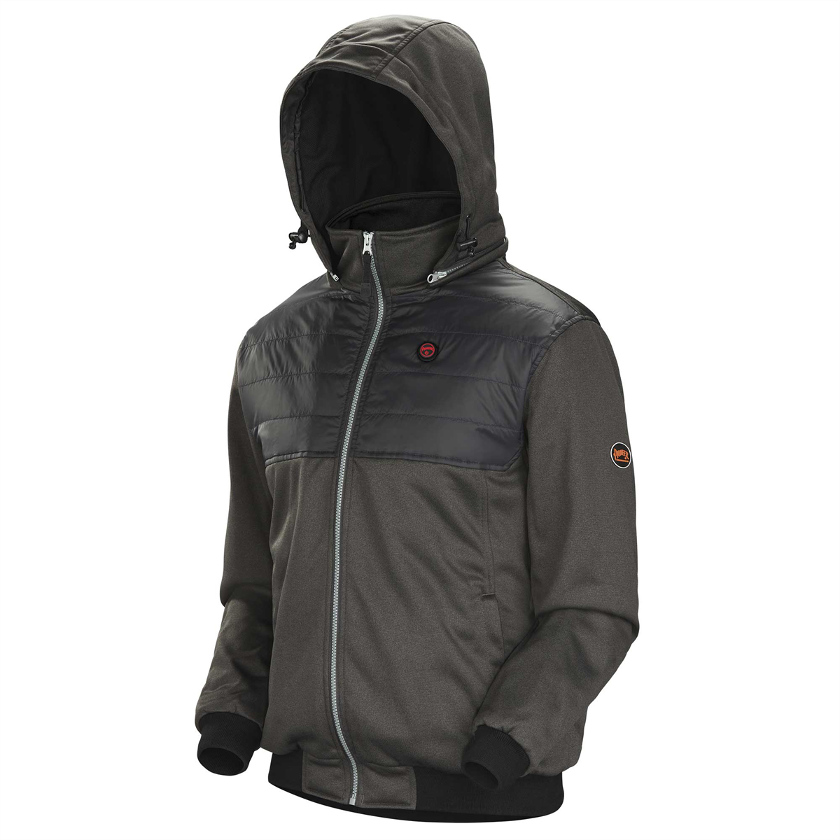 Pioneer Heated Fleece Hoodie  - Color:  Charcoal  - Size: 5XL