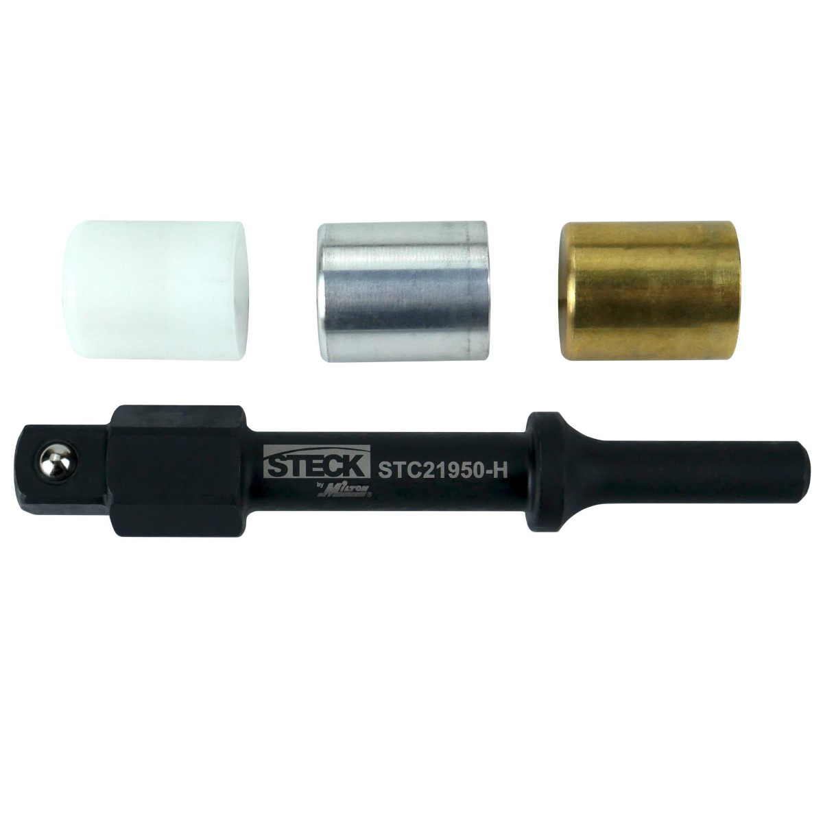 Steck Manufacturing by Milton 4-Piece Air Hammer Punch Set With Interchangeable Tips Non-Marring with Ball Retainer for Strong Impact Socket Connectivity