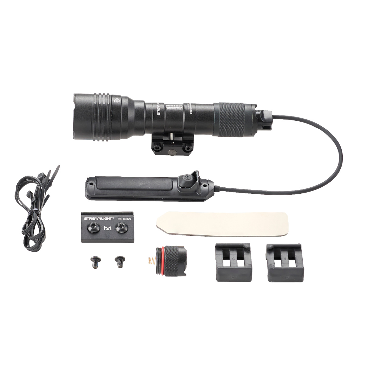 Streamlight ProTac Rail Mount HL-X Long Gun Light - Includes remote switch, tail switch, remote retaining clips, M-LOK mount, mounting hardware, SL-B26 USB battery pack and USB cord - Box - Black