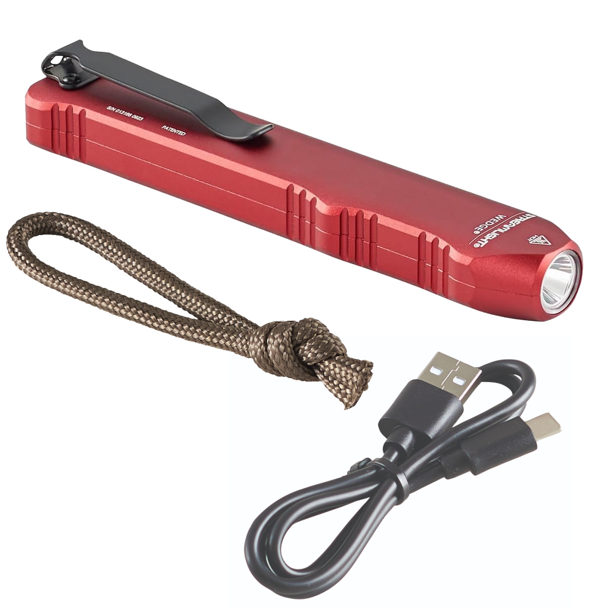 Streamlight Wedge Rechargeable Edc 300 Lumen Flashlight With 1000 Lumen Thro Mode - Red