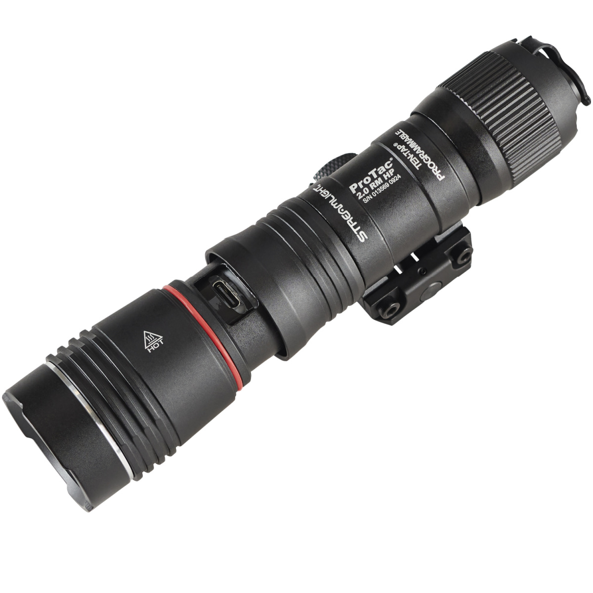Streamlight ProTac 2.0 Rail Mount HP High Lumen Rechargeable Flashlight and Rail Mount System- Light Only - Includes M-LOK&reg; mount,  SL-B50 rechargeable battery pack, and USB-C cord - Box