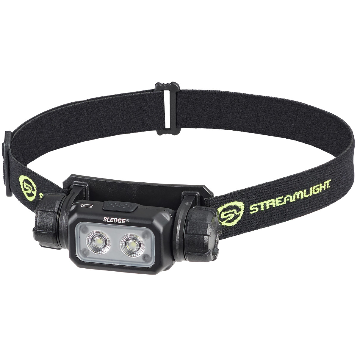 Streamlight Sledge - Includes Elastic and Rubber Hard Hat Headstrap, (1) SL-B26 Battery Pack and USB-C Cord - Black