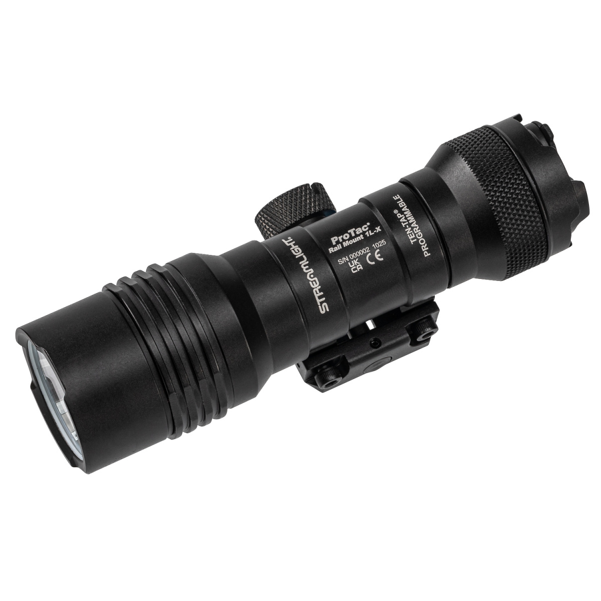 Streamlight ProTac Rail Mount 1L-X Pro Flashlight and Rail Mount System - Includes Jack Cap, M-LOK Kit, Momentary Switch, Hardware Kit, 2.5 mm Allen Wrench, CR123A lithium battery - Black