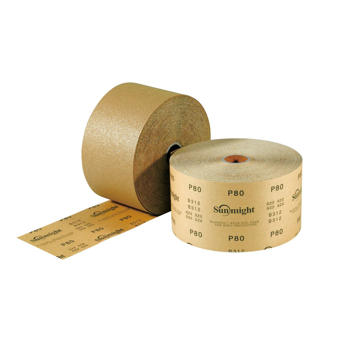 Sunmight USA Corporation Gold 22203 Open Coated Sheet Roll, 2-3/4 in W x 25 yd L, P40 Grit, Premium Aluminum Oxide Abrasive