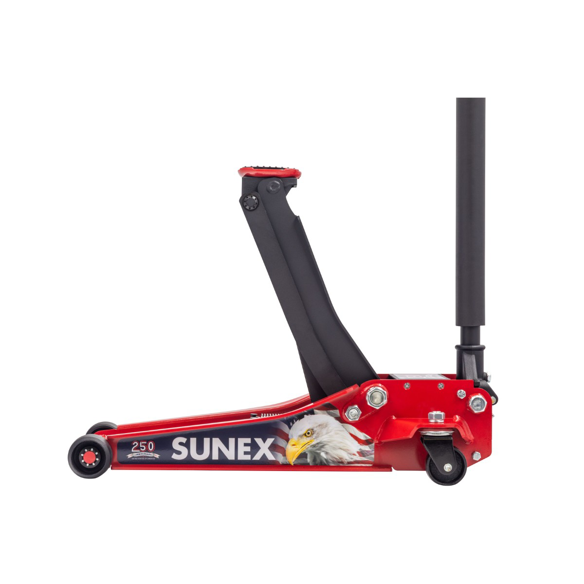 SUNEX AMERICAN EAGLE 250TH 3 TON STEEL LOW PROFILE FLOOR JACK