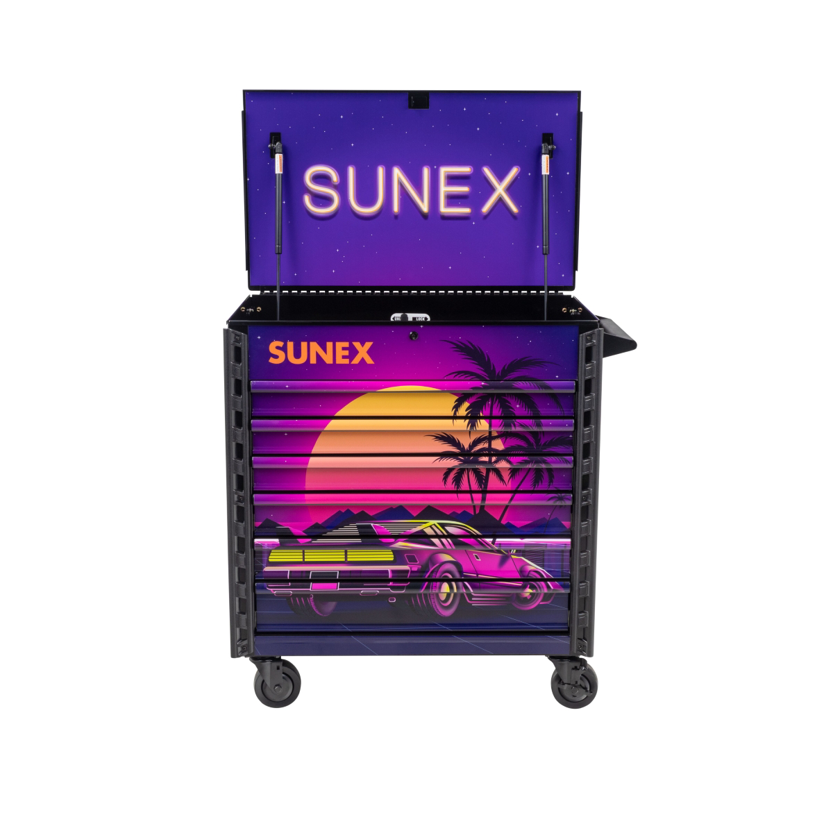 SUNEX Premium Full Drawer Service Cart - 80s Retro