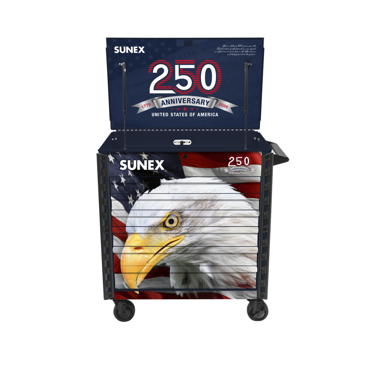 SUNEX Premium Full Drawer Service Cart - 250th