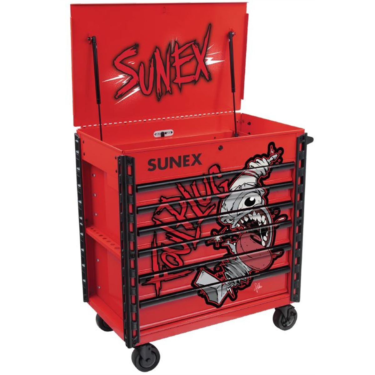 SUNEX Tony Squindo FOUL PLUG Premium Full Drawer Service Cart