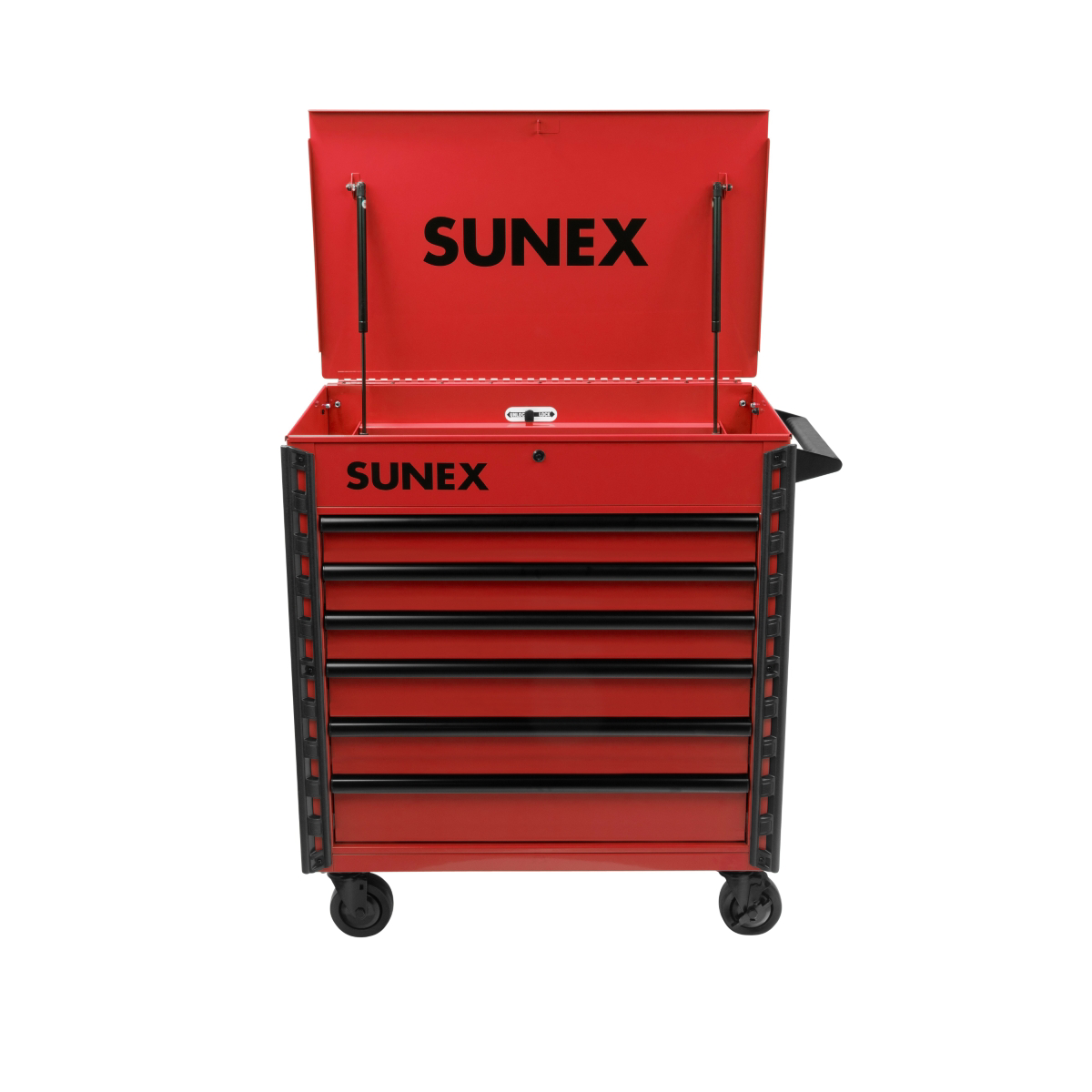 SUNEX Premium Full Drawer Service Cart - Red