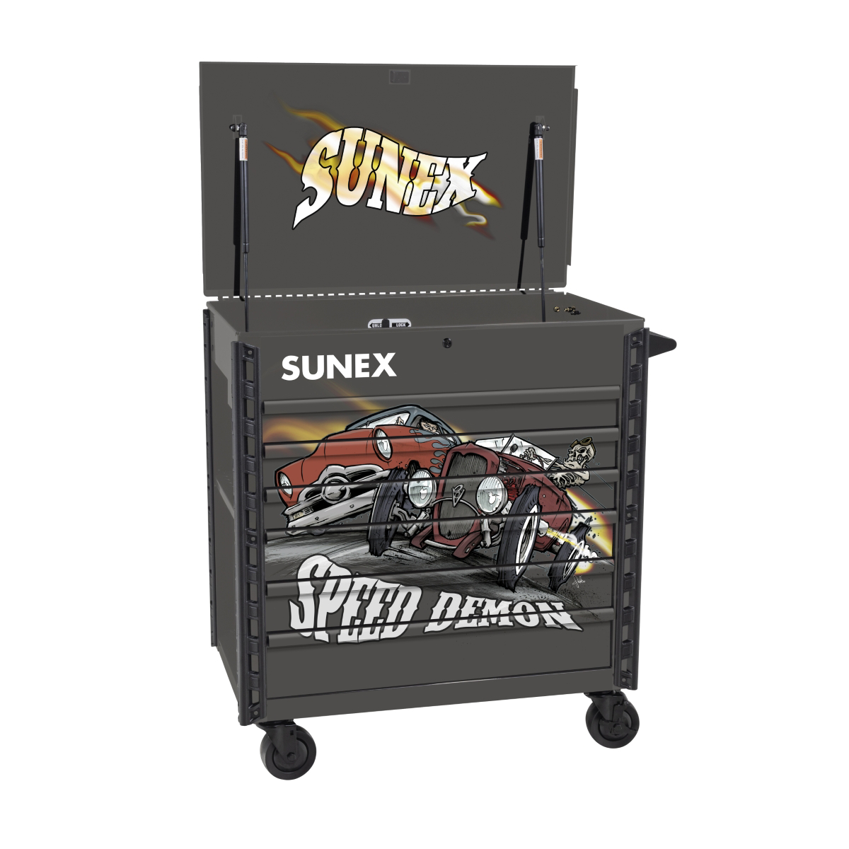 SUNEX Tony Squindo Speed Demon Full Drawer Cart - GRY