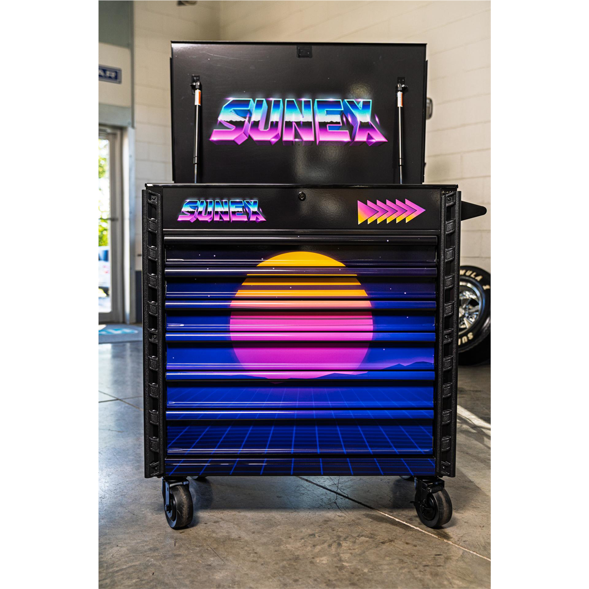 SUNEX Premium Full Drawer Service Cart - 80s Retro
