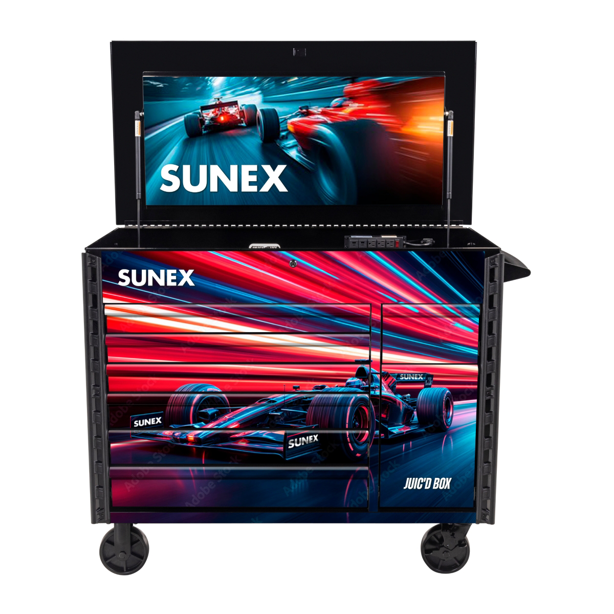 SUNEX 50 Inch 7 Drawer Power Cart - GRAND PRIX