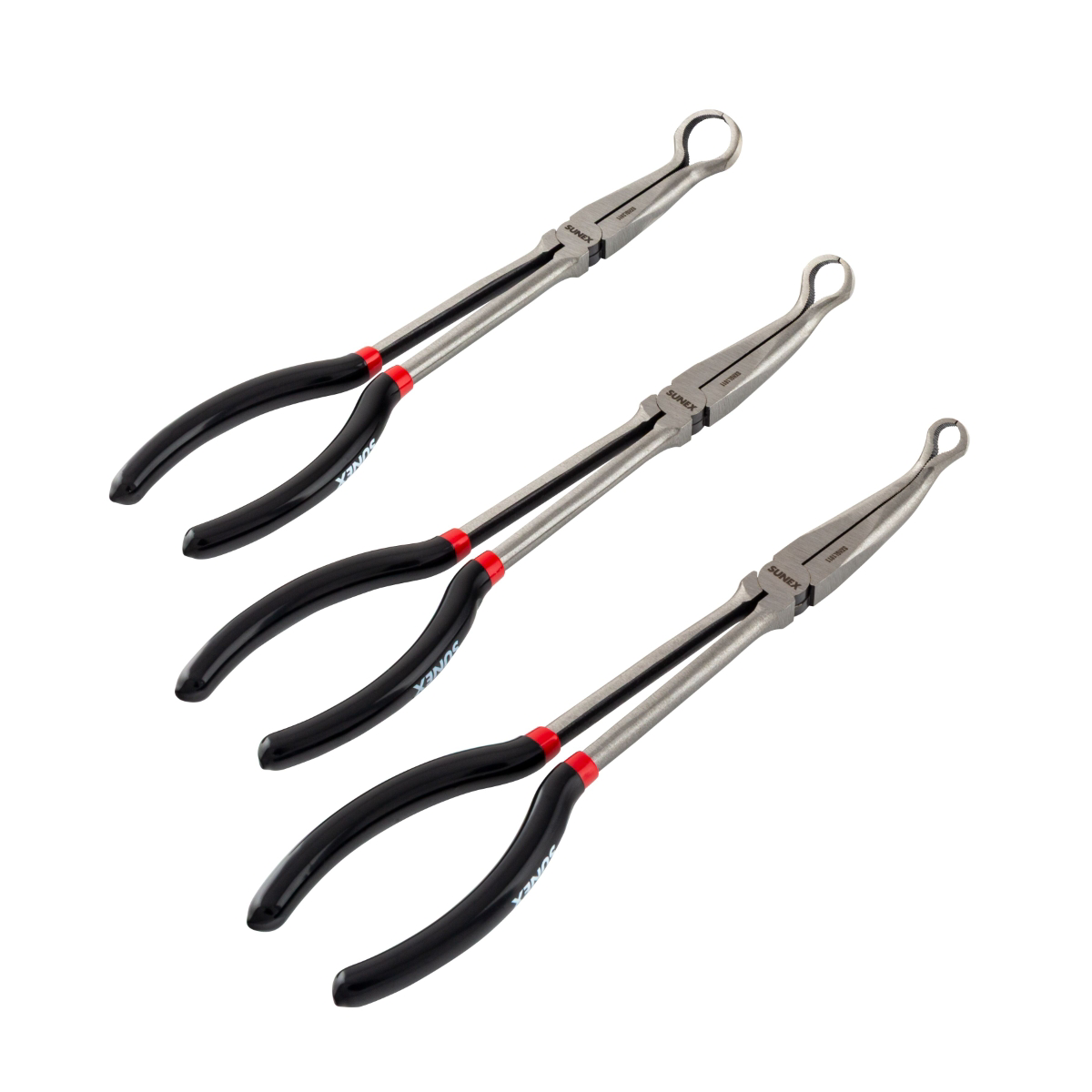 SUNEX 3  Piece 11 Inch Long Reach Hose Grip Pliers Set