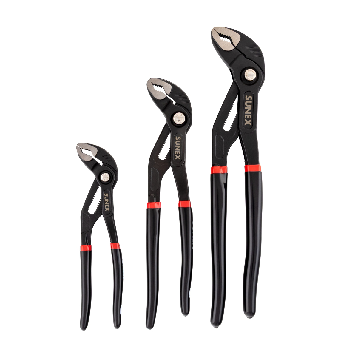 SUNEX 3 Pc Slip Joint Tongue and Groove Pliers Set