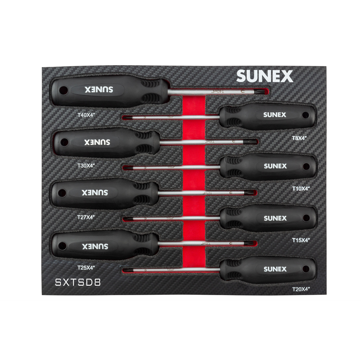 SUNEX Torx&reg; Magnetic 8 Piece Screwdriver Set in EVA Foam