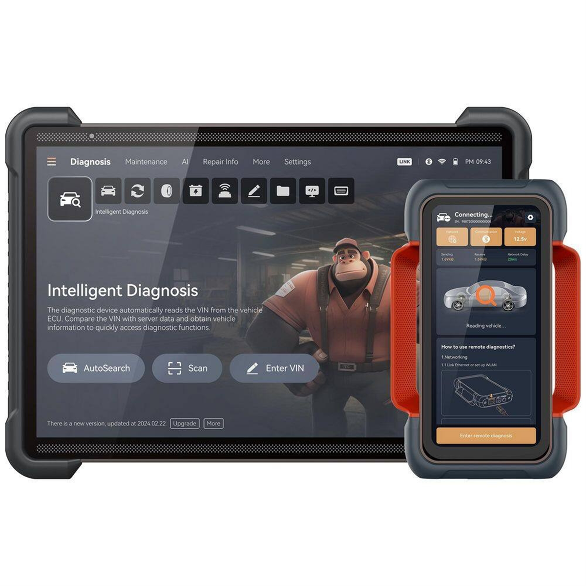 Thinkcar Tech Co. PLATINUM 393 - 10-inch Full System Professional Car Diagnostic Scanner with 41 Maintenance Reset Function