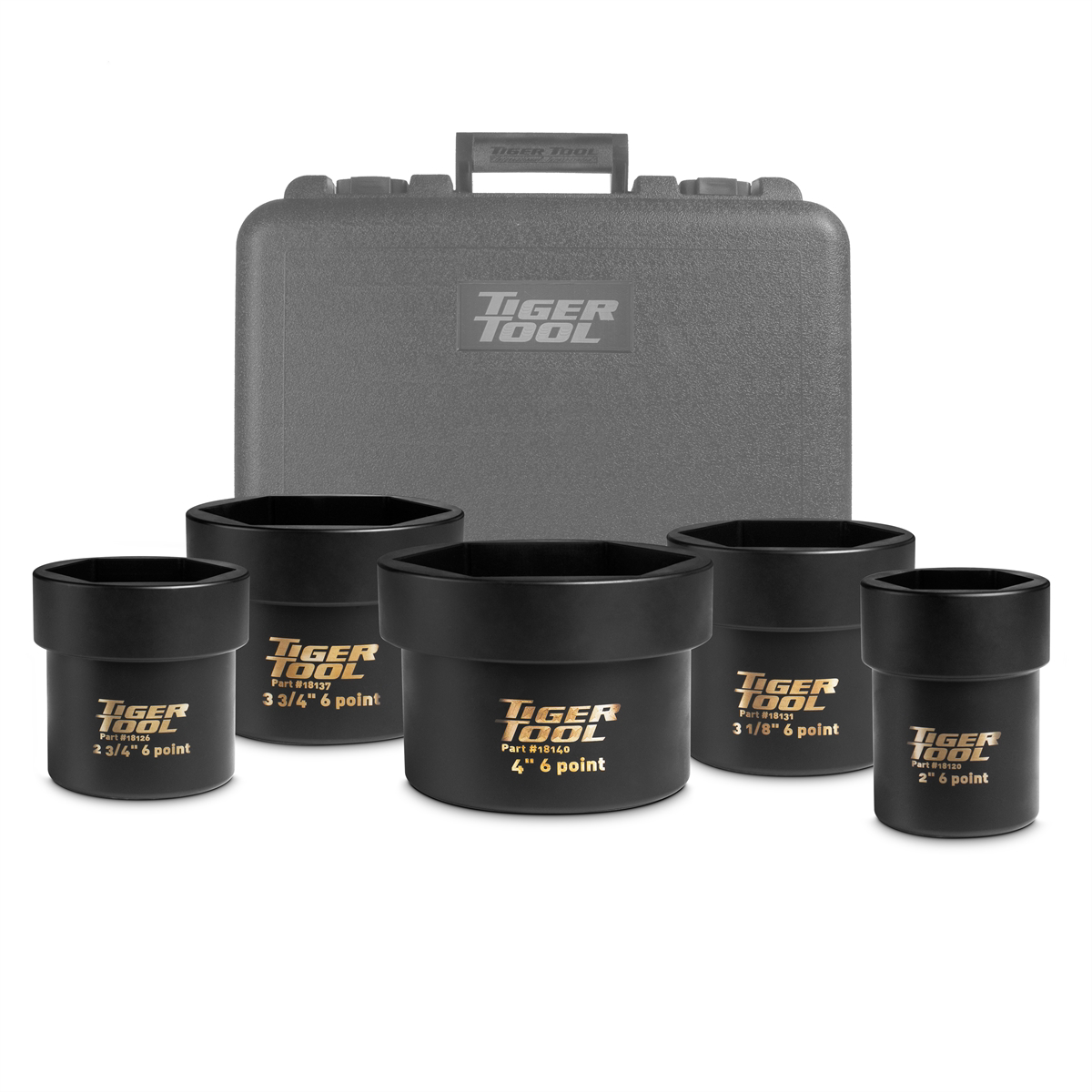 Tiger Tool 6 POINT AXLE NUT SOCKET SET