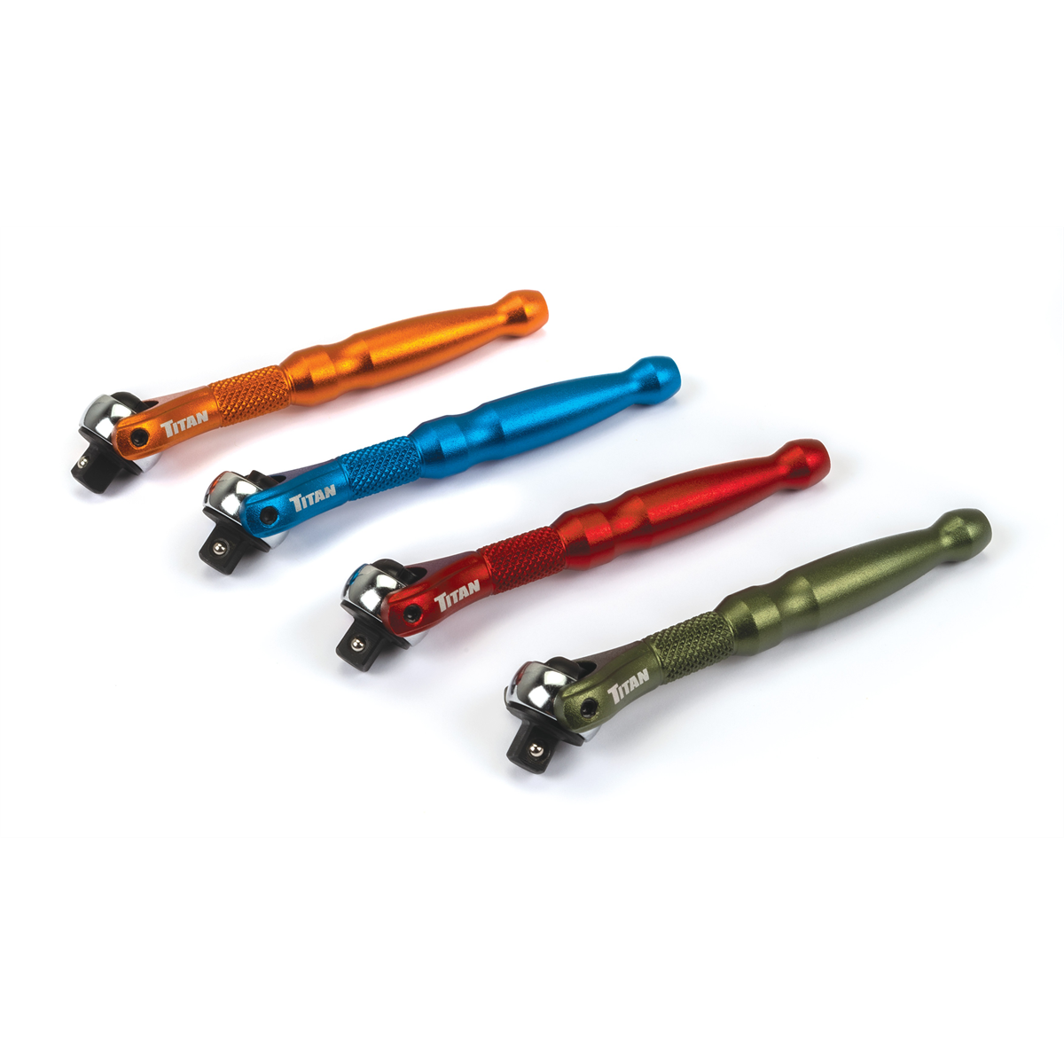 Titan 1/4 Inch Drive Swivel Head Micro Ratchet - Display Box Of 12 Units
