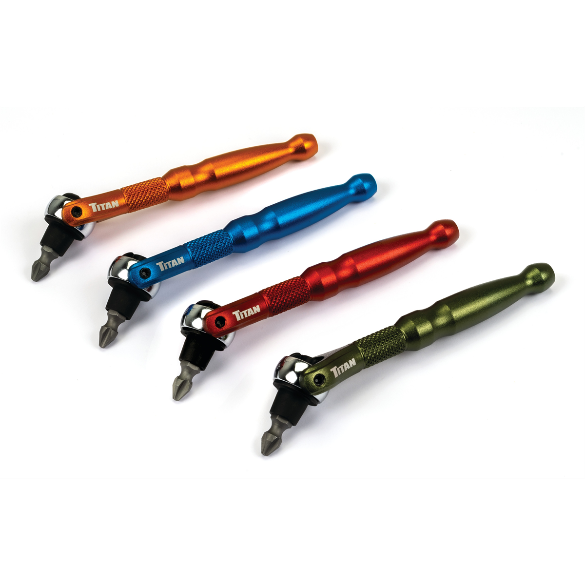 Titan 1/4 Inch Drive Swivel Head Micro Bit Driver - Display Box Of 12 Units
