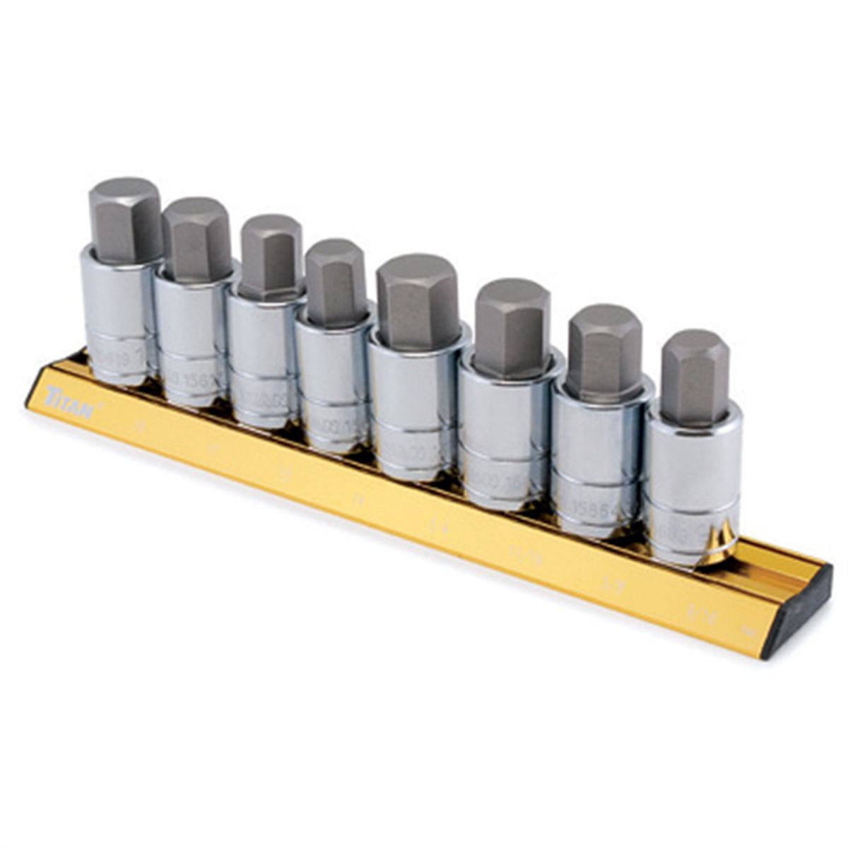 Titan 8pc. SAE/Metric Large Hex Bit Socket Set
