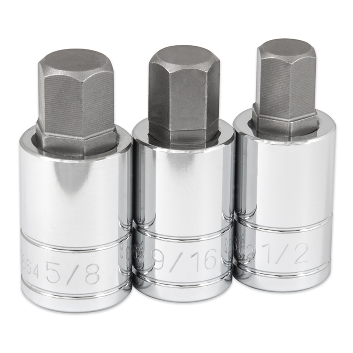 TITAN 3-PC 1/2" DR SAE HEX BIT SOCKE
