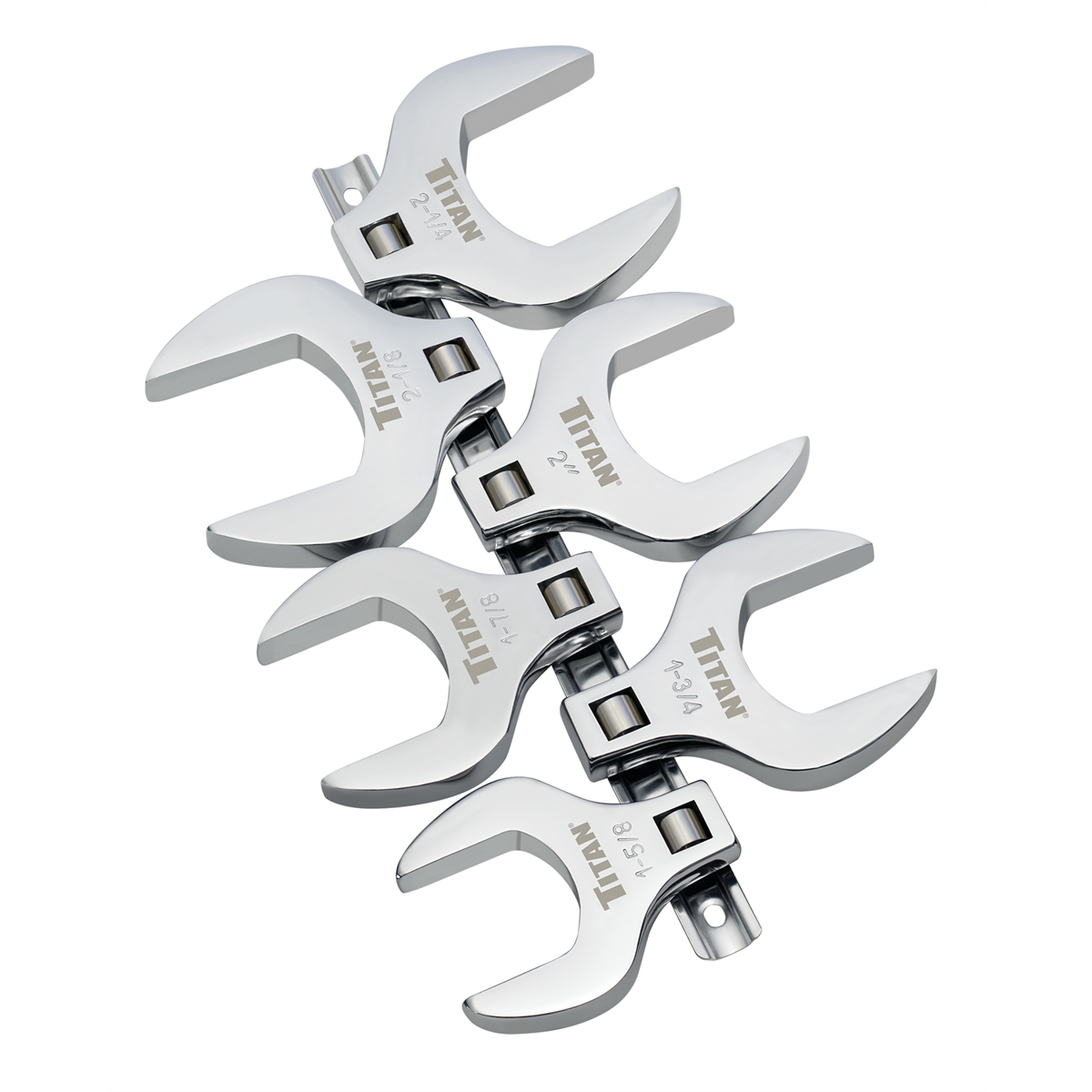 Titan 6 Piece 1/2 Inch Drive SAE Jumbo Crowfoot Wrench Set