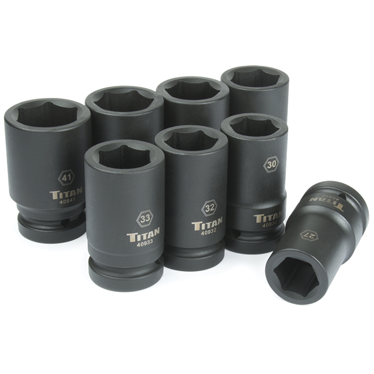 TITAN 8-PC 1" DR METRIC DEEP IMPACT