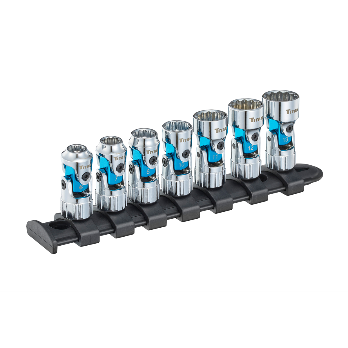 Titan 7 pc. 1/4 in. Drive MM Auto-Flex&trade; Universal Socket Set