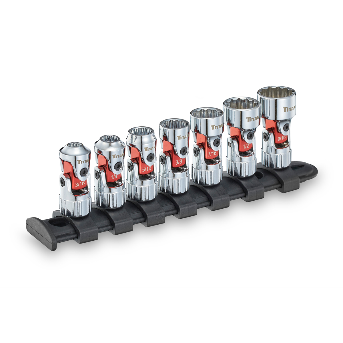 Titan 7 pc. 1/4 in. Drive SAE Auto-Flex&trade; Universal Socket Set