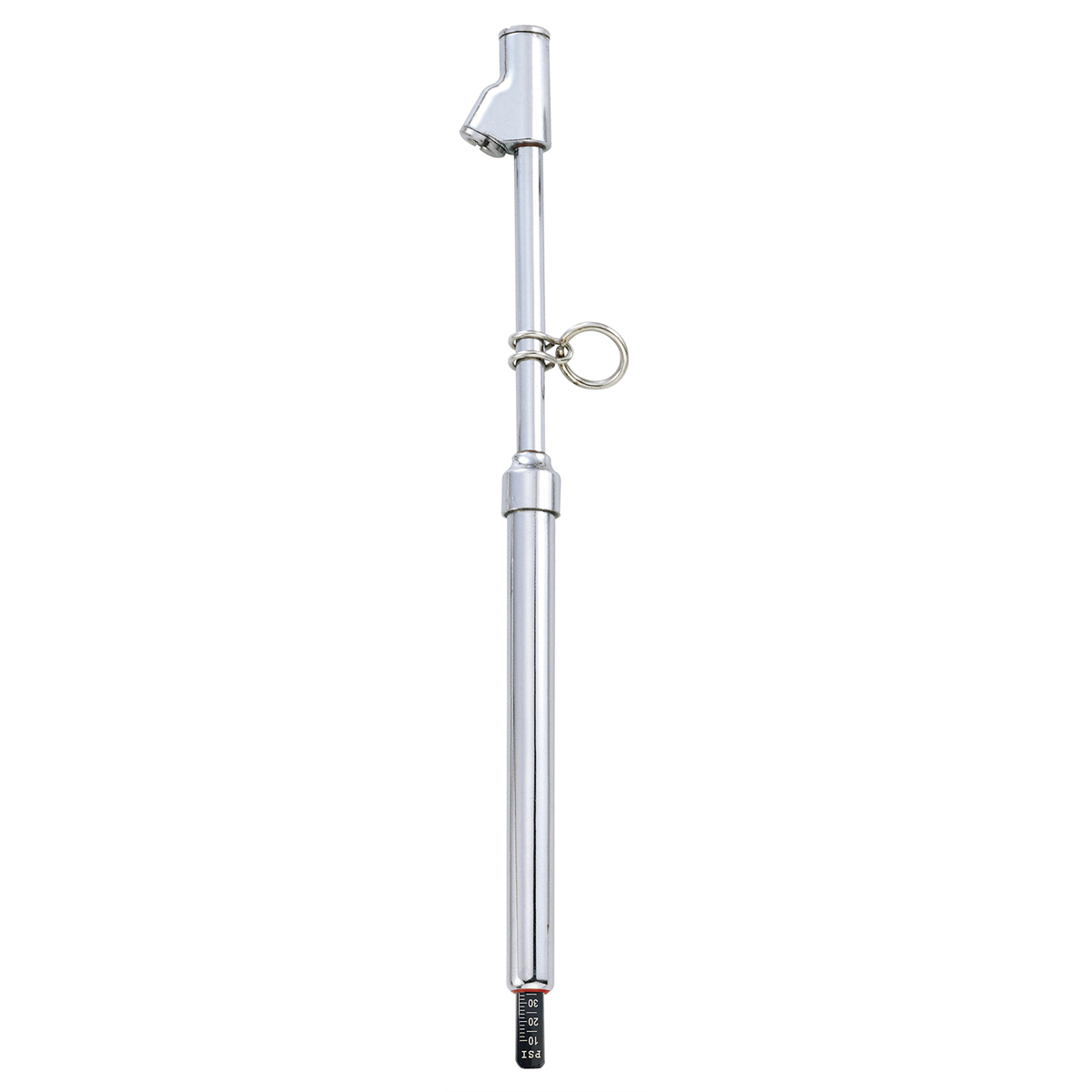 TMR Dual Foot Tire Gauge - Chrome Finish, 10-150 PSI, Extended Reach