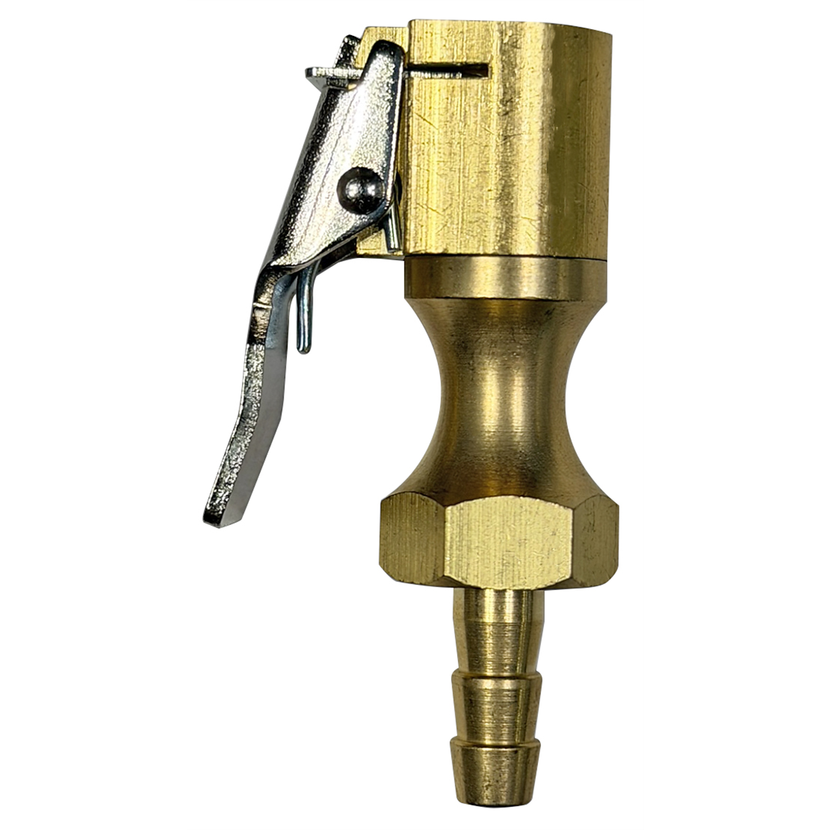 TMR Straight Air Chuck - Lock-On, Closed, 1/4" Hose Barb