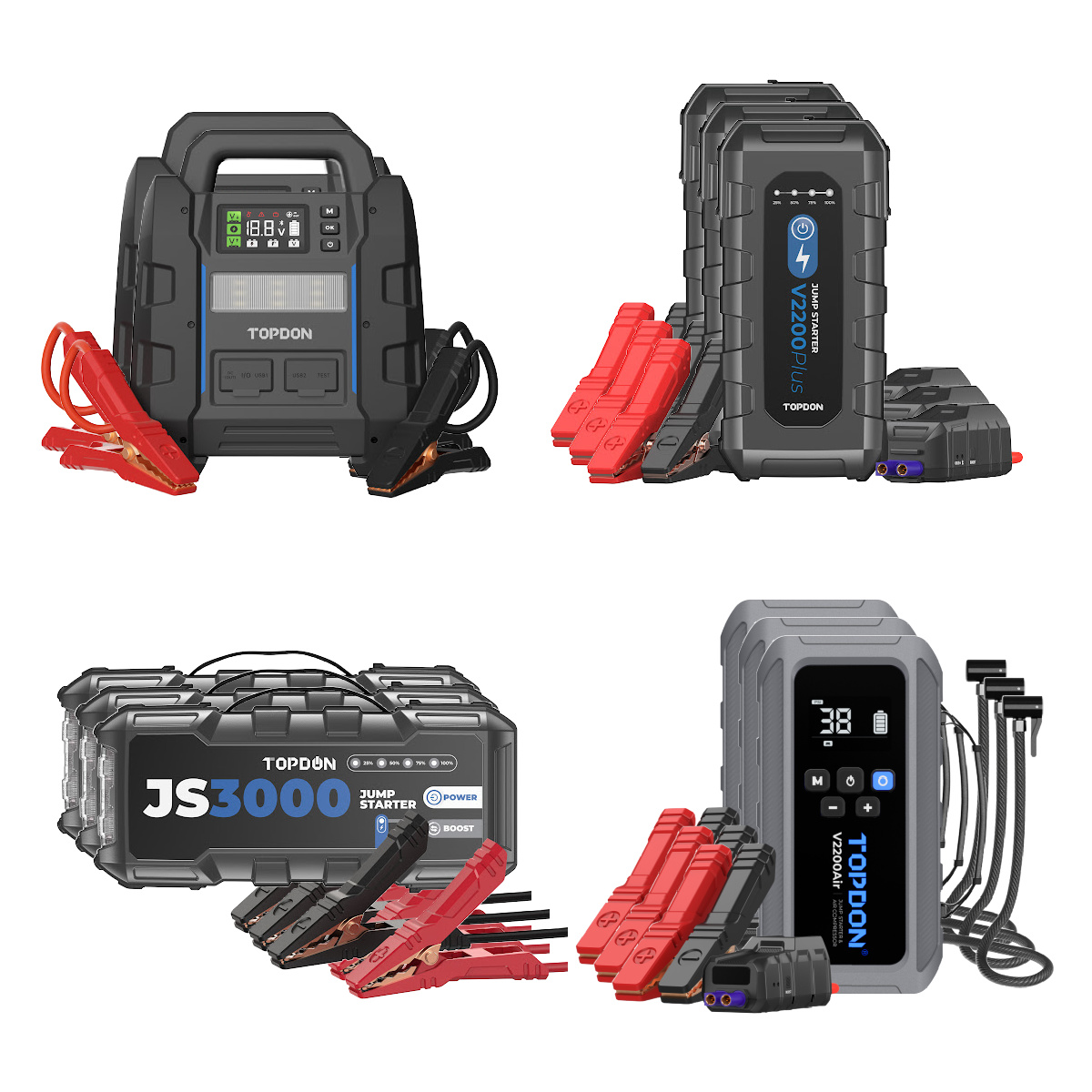 TOPBNDL2 - Topdon Battery Jump Starter Bundle - 11 Starters