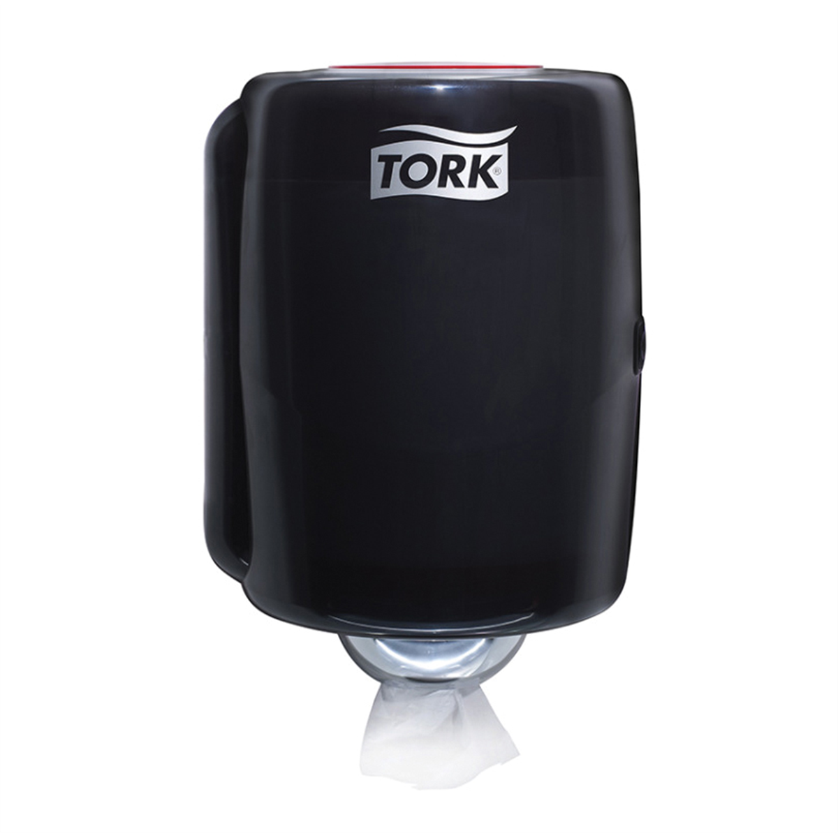 Tork Molnlycke 659028 Dispenser, 9.1 in L x 14 in H x 9.8 in W, Plastic, Red/Smoke