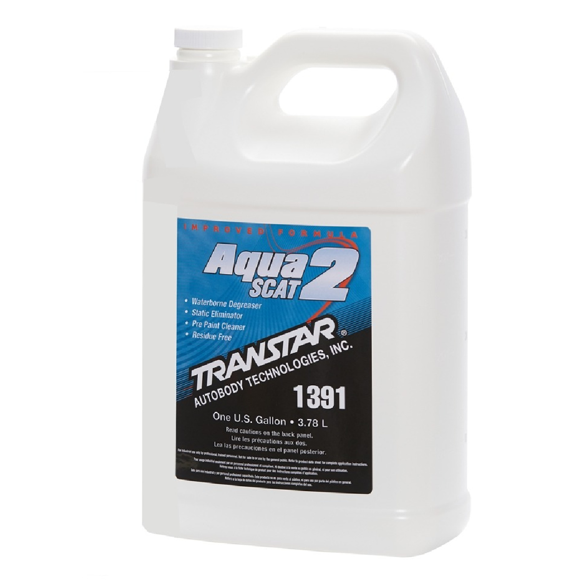 Transtar Autobody Products 1391 - Aqua SCAT 2 Waterborne Degreaser - 1 Gallon Can - White