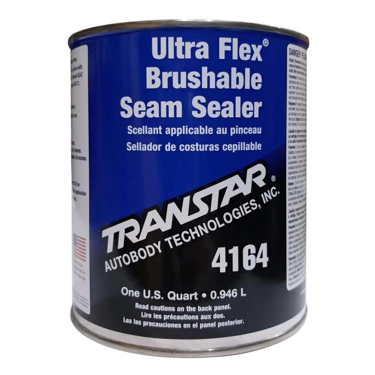 Transtar Autobody Products 4164 - Ultra Flex Brushable Seam Sealer - 1 qt Can - Gray - Liquid