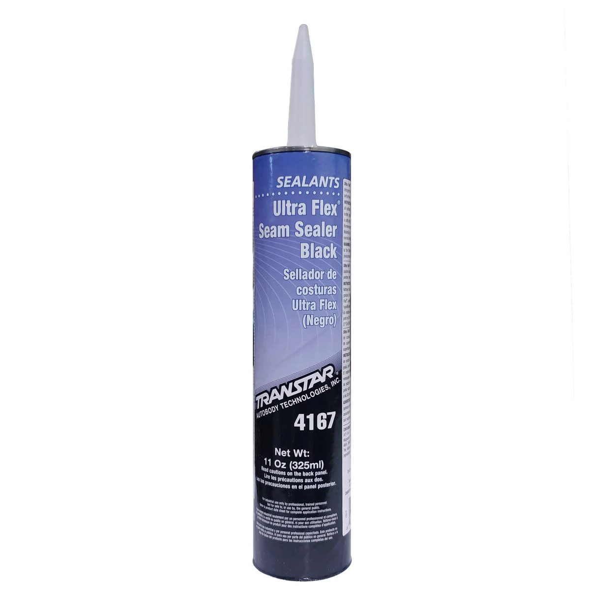 Transtar Autobody Products 4167 - Ultra Flex Seam Sealer - 11 oz Cartridge - Black - Pasty Solid