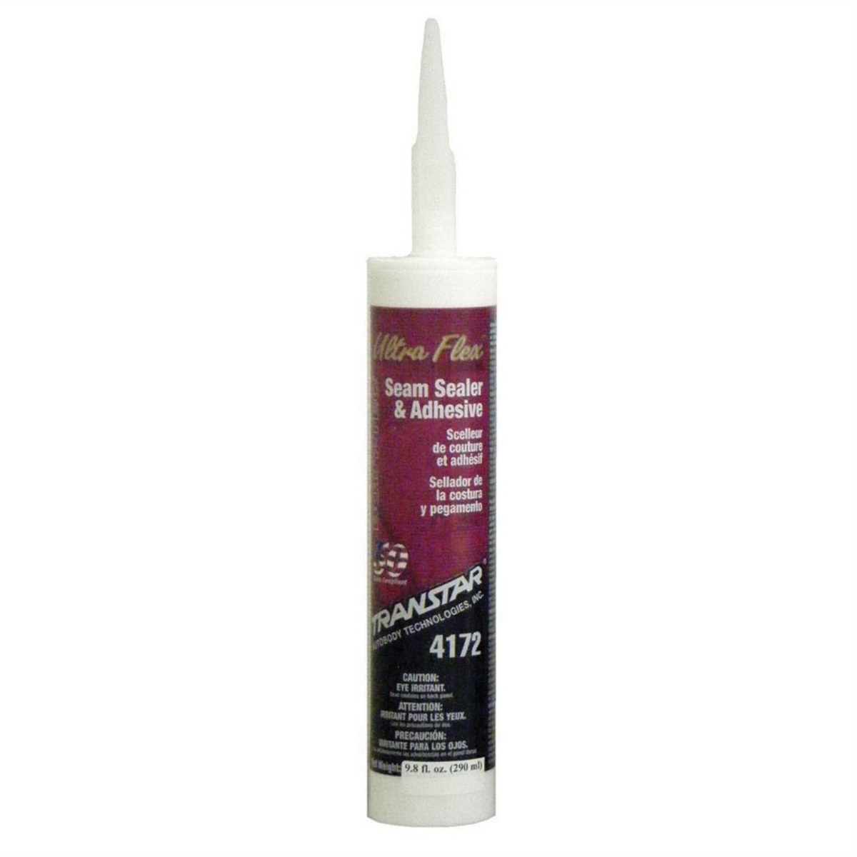 Transtar Autobody Products 4172 - Ultra Flex MS Premium Seam Sealer and Adhesive - 11 oz Cartridge - Tan - Solid Paste