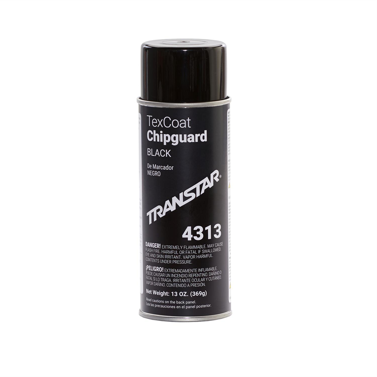 Transtar Autobody Products 4313 Tex Coat Chip Guard Aerosol Can - 12.75 oz Net Weight - Black