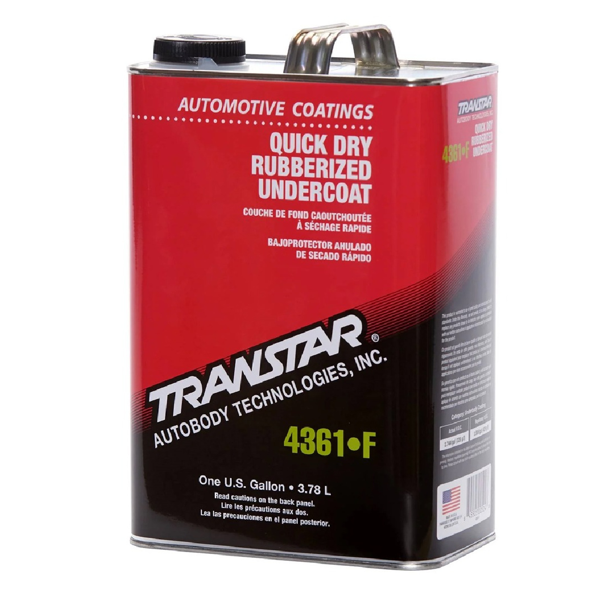 Transtar Autobody Products 4361-f - Quick Dry Rubberized Undercoat - 1 Gallon - Black