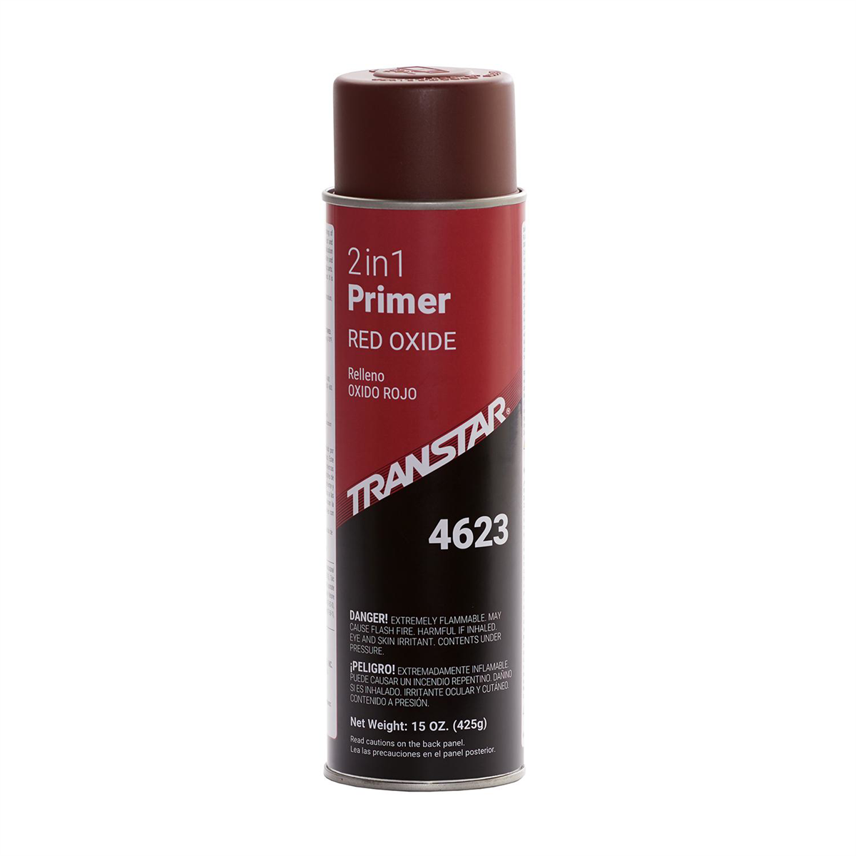 Transtar Autobody Products 4623 2-in-1 Primer Aerosol Can - 16 oz Net Weight - Red