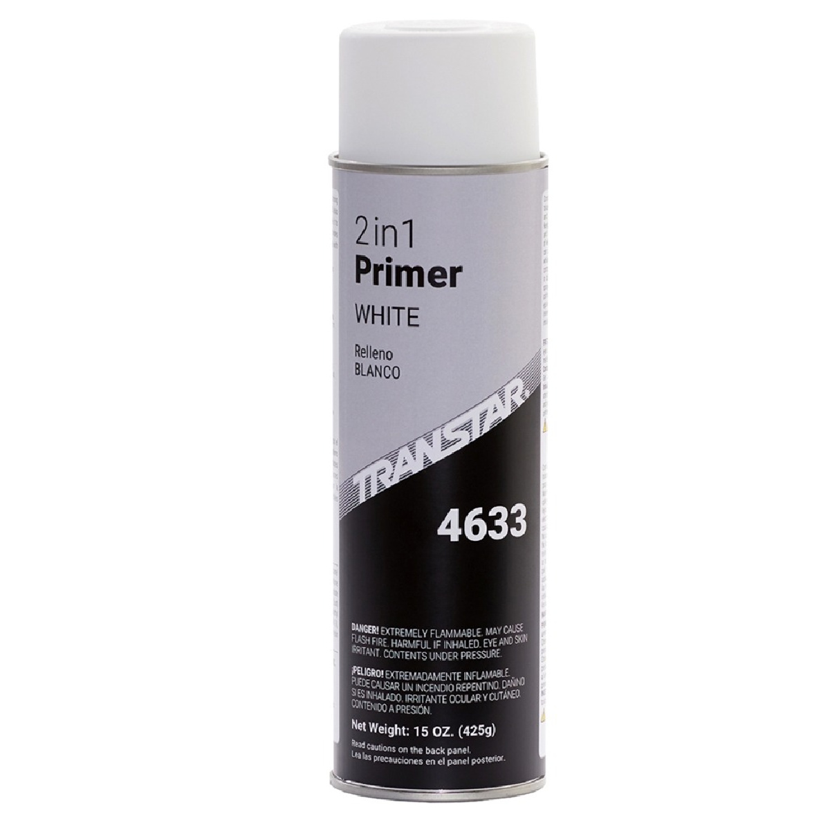 Transtar Autobody Products 4633 2-in-1 Primer Aerosol Can - 16 oz Net Weight - White