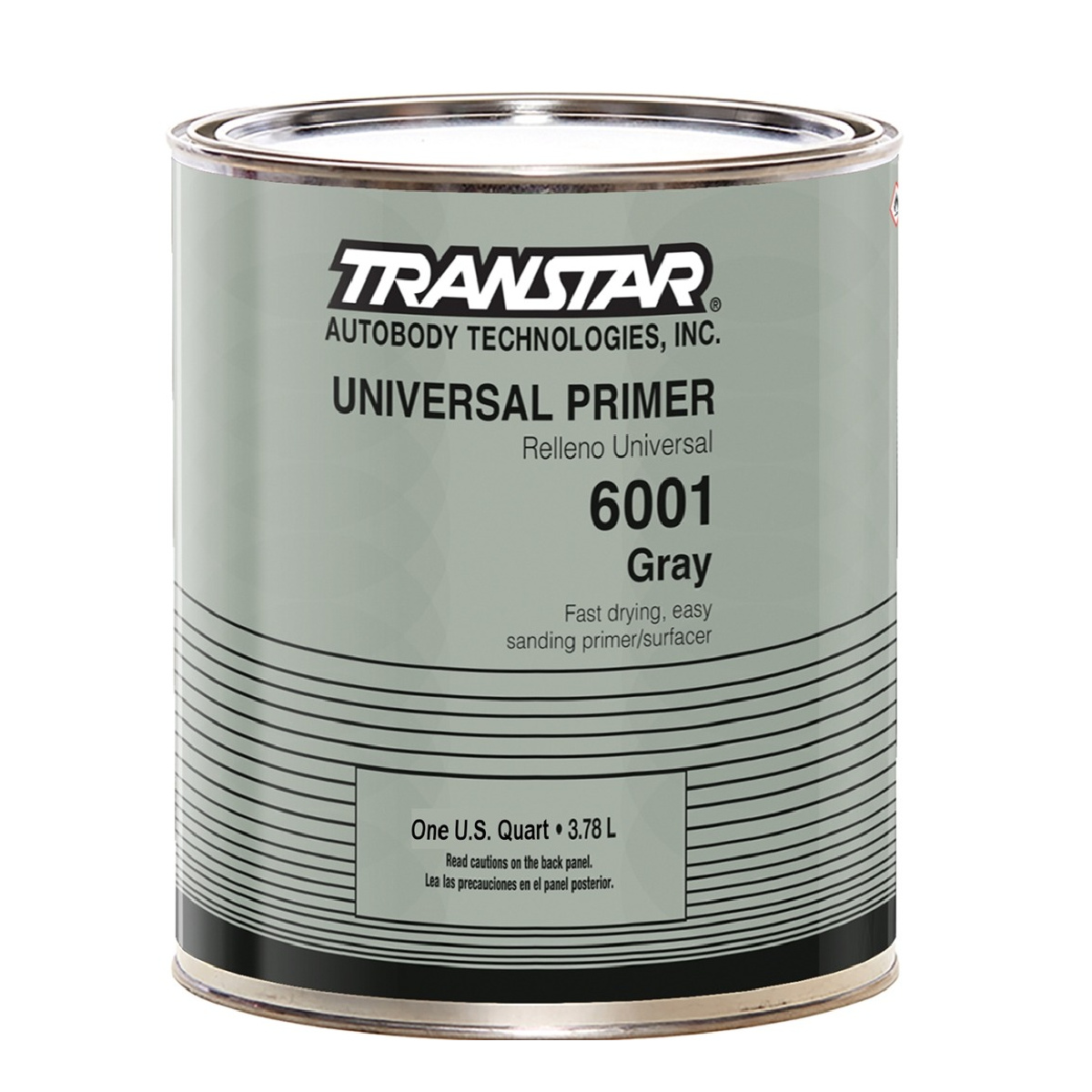 Transtar Autobody Products 6001 Universal Primer, 1 gal Can, Gray, 1:1-1 1/2 Mixing, 388 sq-ft/gal at 1 mil Coverage
