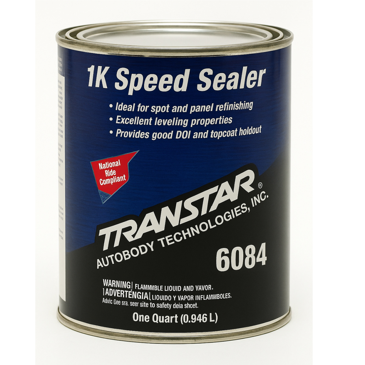 Transtar Autobody Products 6084 - 1K Speed Sealer Low VOC 255 Square Feet per Gallon- 1 Quart - Light Gray