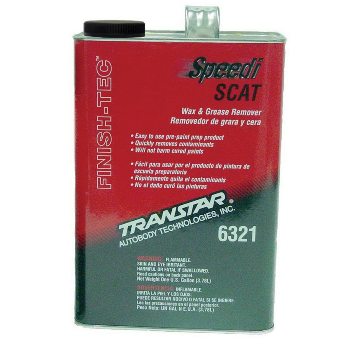 Transtar Autobody Products 6321 - Wax and Grease Remover - 1 Gallon Can - Clear - 700 g/L VOC