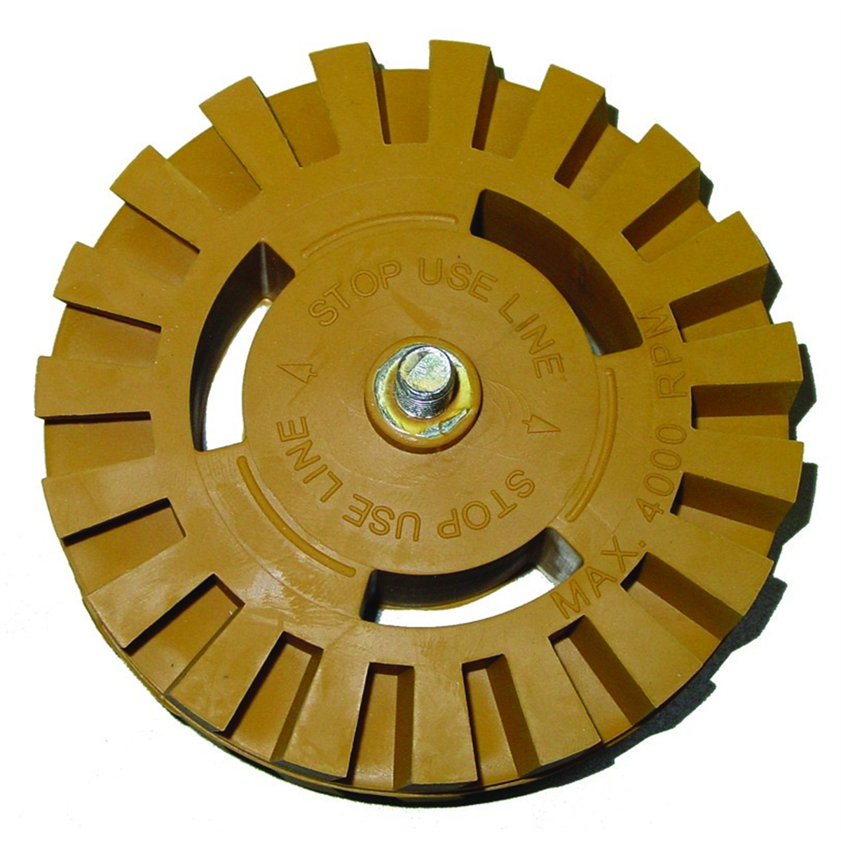 Transtar Autobody Products 6673 Transtar Stripe Removal Tractor Wheel, 4000 RPM, Rubber