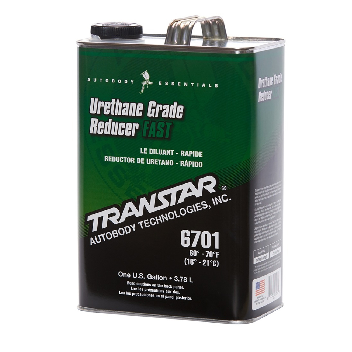 Transtar Autobody Products 6701 6700 Series Urethane Grade Reducer, 1 gal Can, Fast Speed/60 to 70 deg F