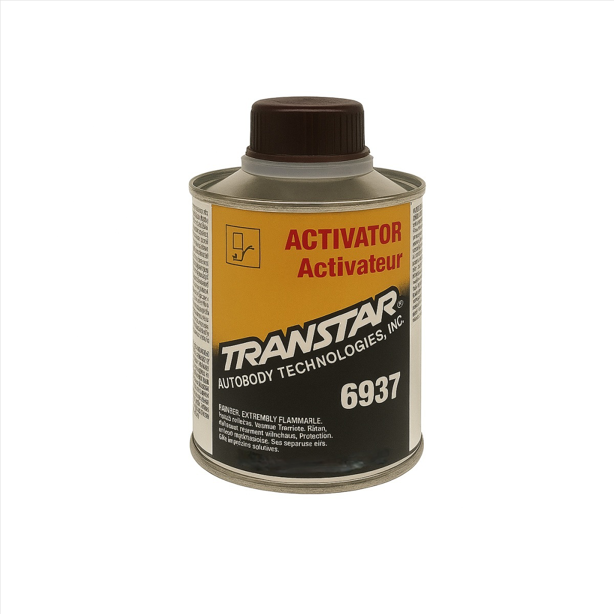 Transtar Autobody Products 6937 2K EZ Sand Acrylic Urethane Primer, 1/2 pt Can, Clear, 4:1:1 Mixing, 511 sq-ft/gal Coverage