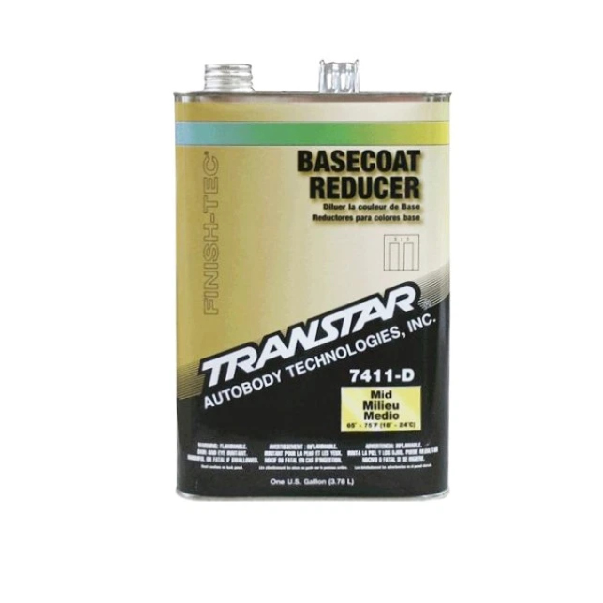 Transtar Autobody Products  7411-D Basecoat Reducer - 1 Gallon Can - Medium Speed/65 to 75 Degree F